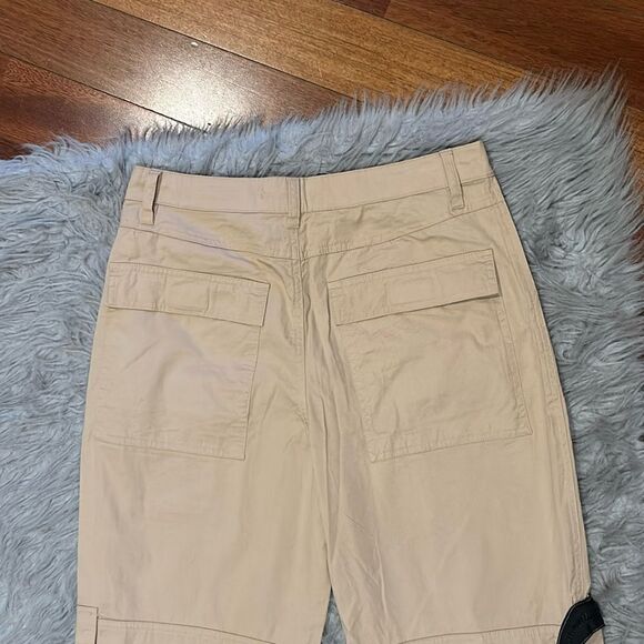 Forever 21 women’s tan‎ cotton cargo wide leg pants size large - Picture 7 of 7